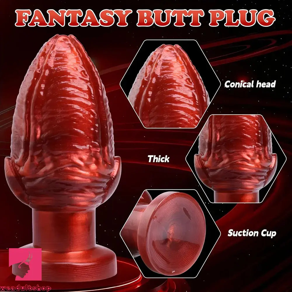 5.31in 6.5in 8.07in Soft Silicone Butt Plug Dildo With Suction Cup For Orgasm