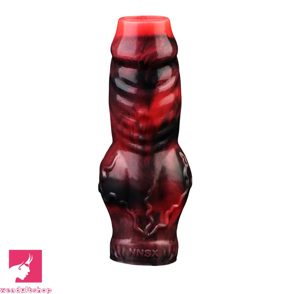 3.62in 4.72in 5.51in 6.69in Knot Animal Soft Dildo Sleeve Penis Extender