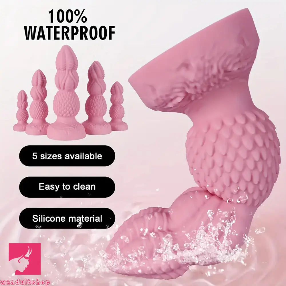 7.28in 9.05in 10.63in 11.81in 13.38in Fantasy Silicone Soft Clitoris Anal Dildo
