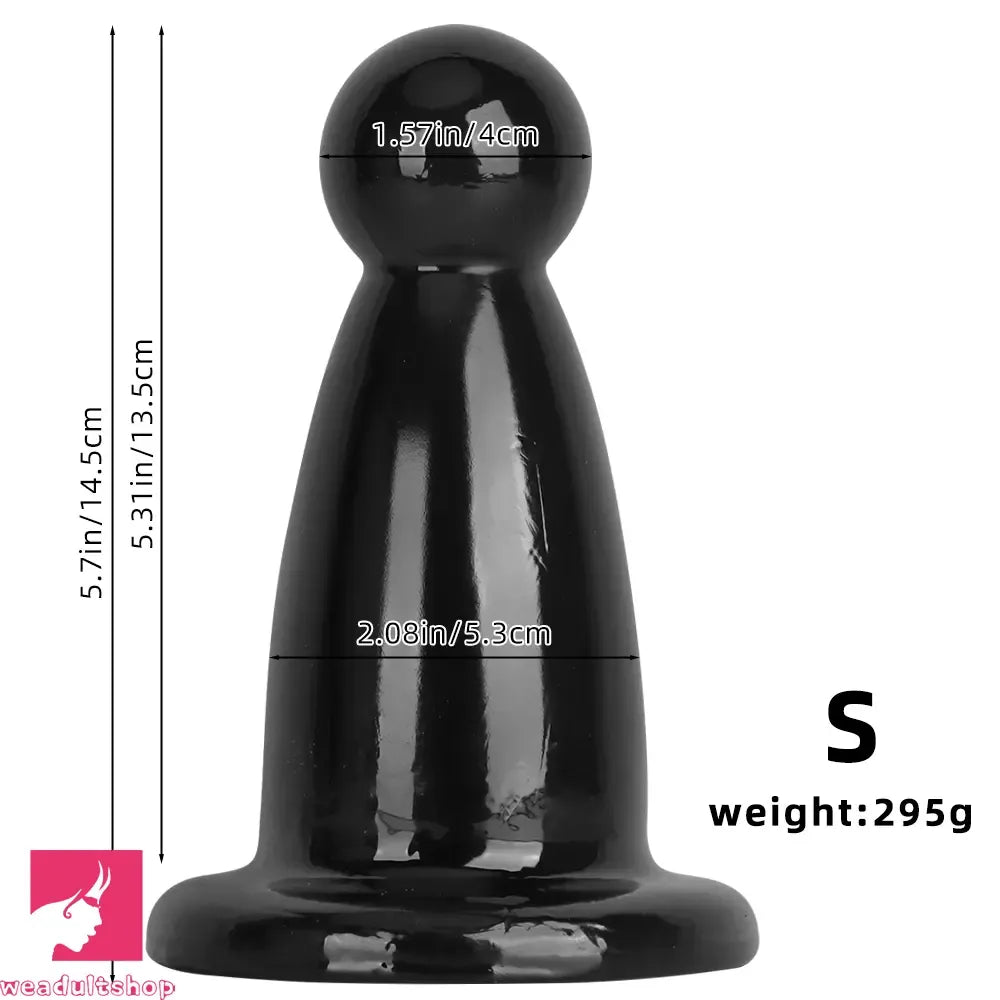 5.7in 7.87in Black PVC Thick Butt Plug Dildo For Women Sexual Adult Cock