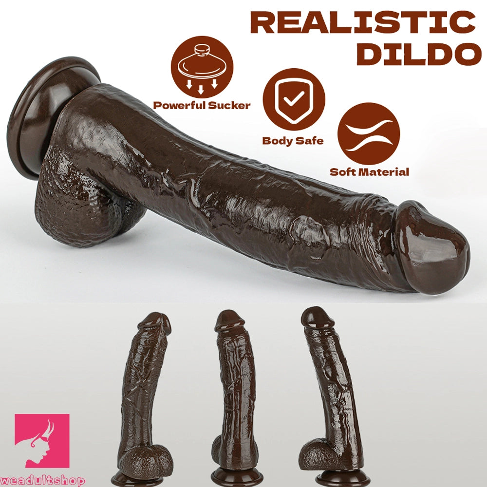 8.46in Realistic Big Dildo Skin Feeling Toy For Women Clitoral Stimulator