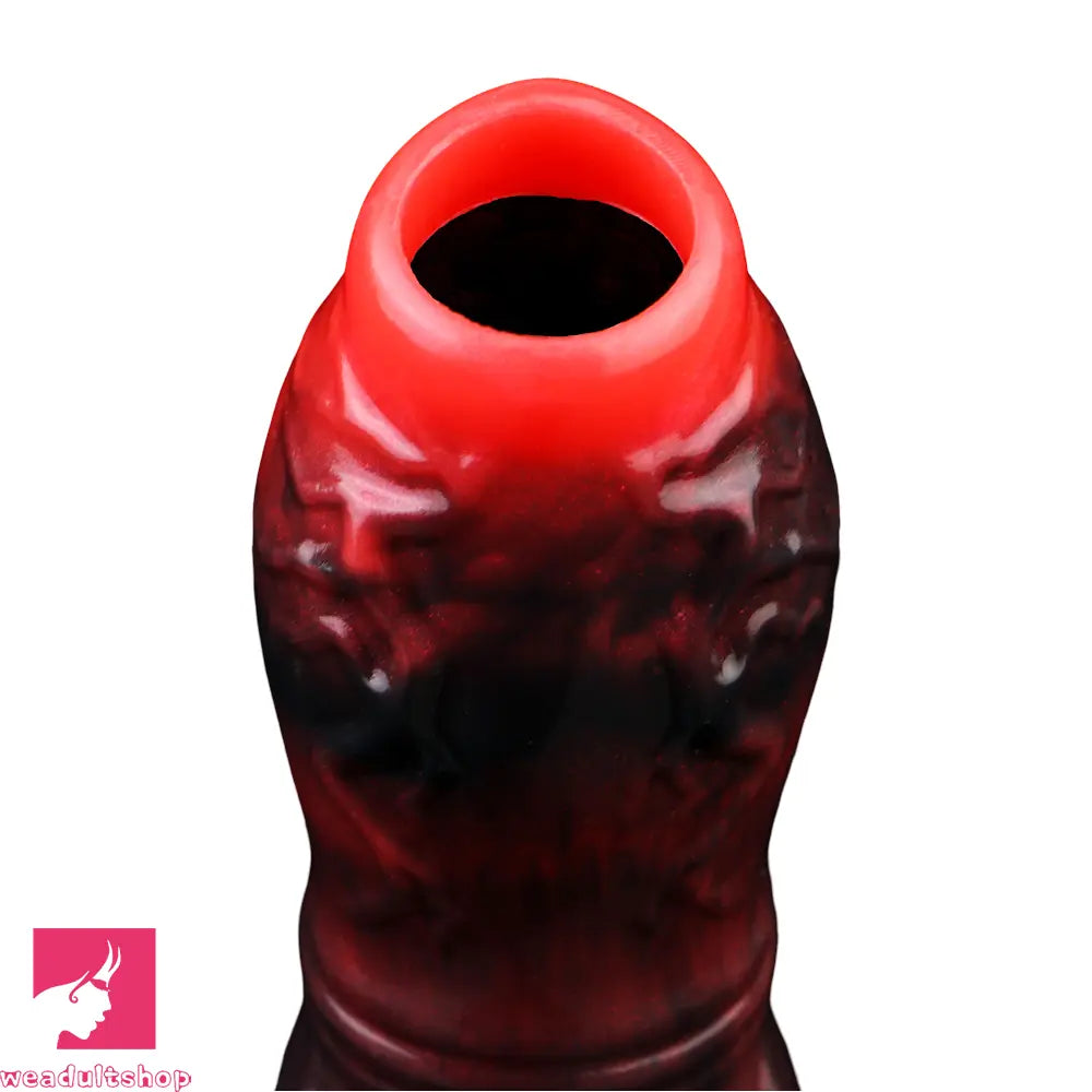 3.54in 4.72in 5.51in 6.69in Dog Knot Silicone Soft Dildo Sleeve Penis Extender