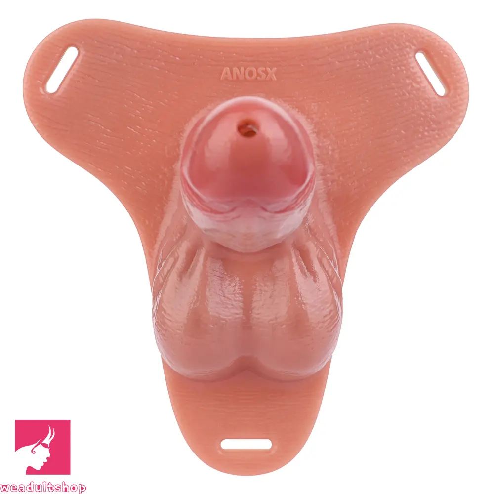 7.48in Strap on Silicone Cock Cage Dildo For Chastity Cock Hollow Dildo