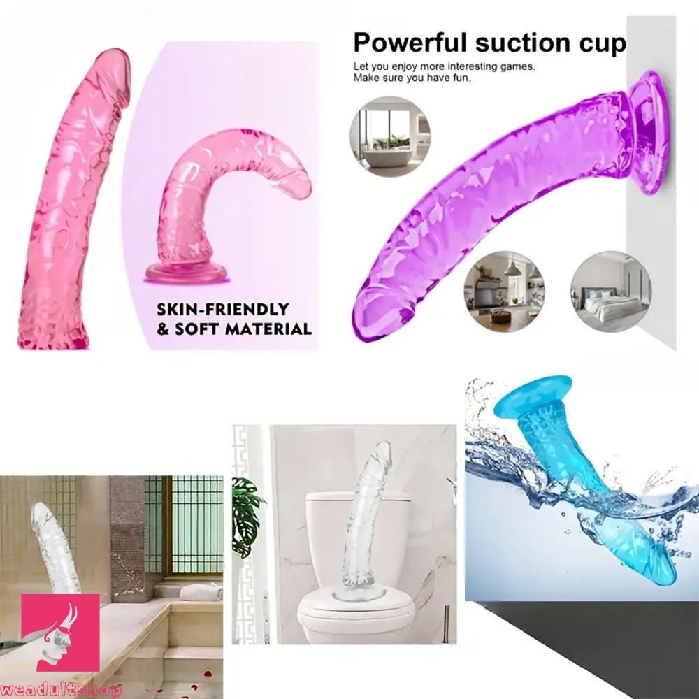 8.07in PVC Suction Cup Dildo Anal Masturbator For G-Spot Anal Dilation