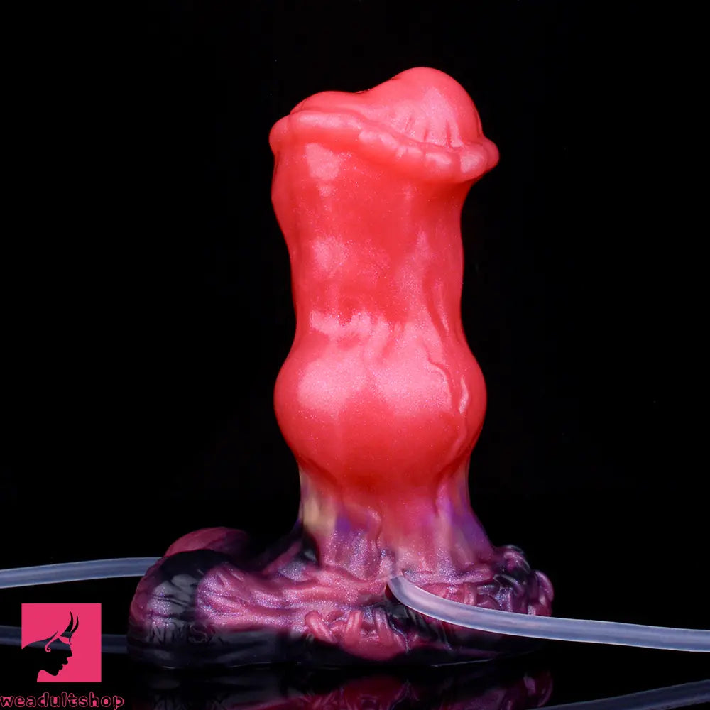 5.43in Fantasy Horse Knotted Silicone Flexible Inflatable Spraying Water Dildo