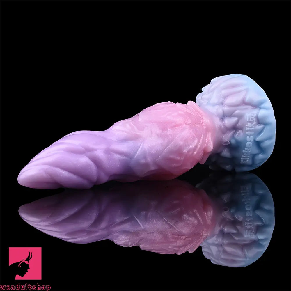 8.14in Squeeze Inflatable Alien Penis Big Fantasy Silicone Dildo For Clit