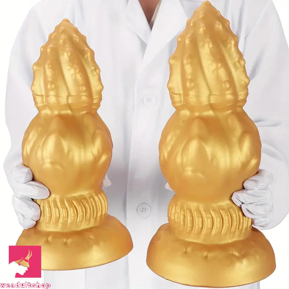 7.87in 9.05in 10.23in 11.41in Golden Gourd Sharp Pointed Large Fat Dildo