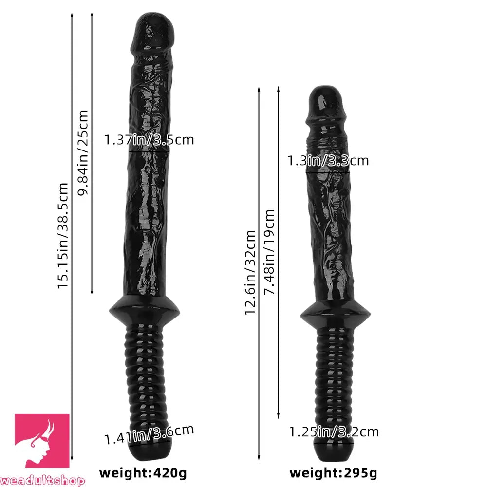 12.6in 15.15in Big PVC Sword Dildo With handle Anal Masturbator Sex
