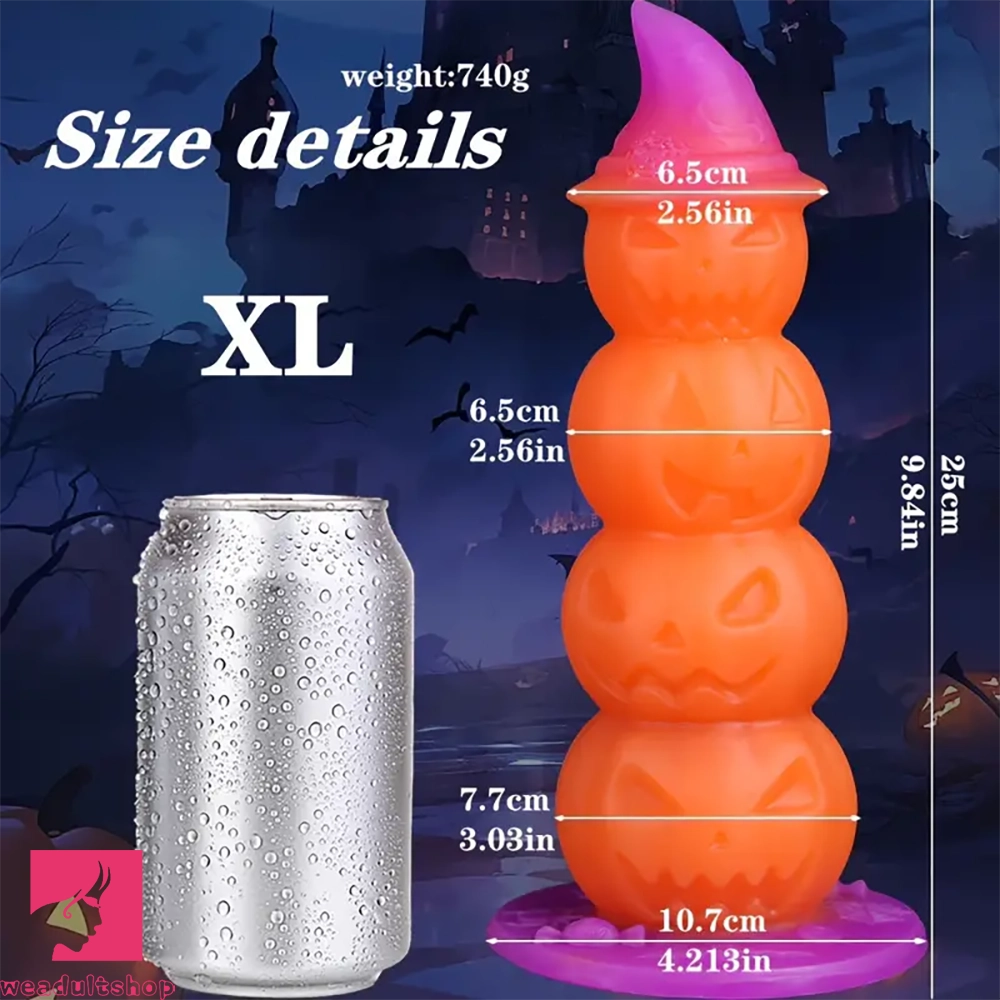 9.84in Luminous Pumpkin Fantasy Monster Cock For Halloween Dildo