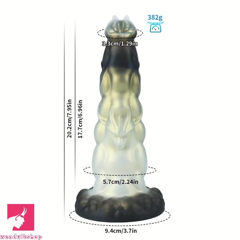 7.95in Hands-Free Monster Silicone Dilation Dildo With Strong Suction Cup