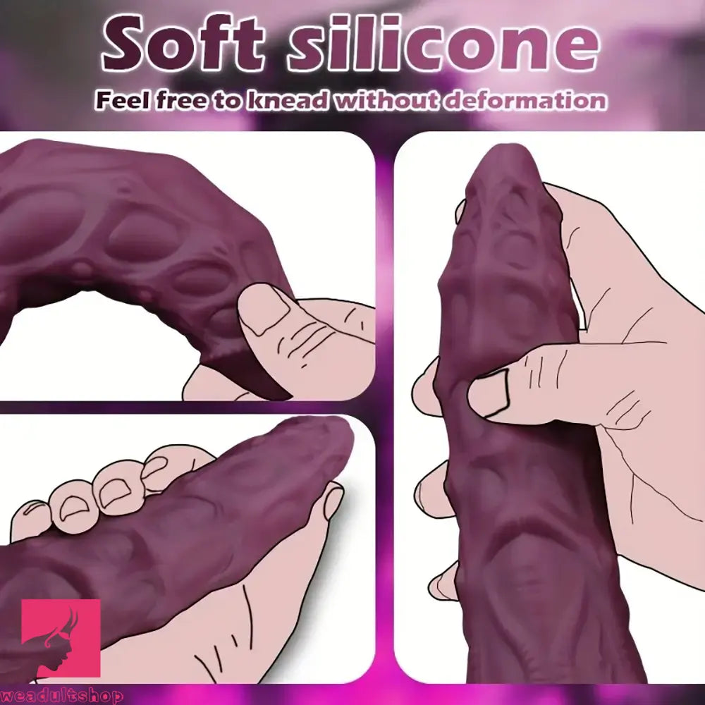 8.85in 10.62in Ultra Soft Silicone Thick Anal Monster Dildo Curved Design