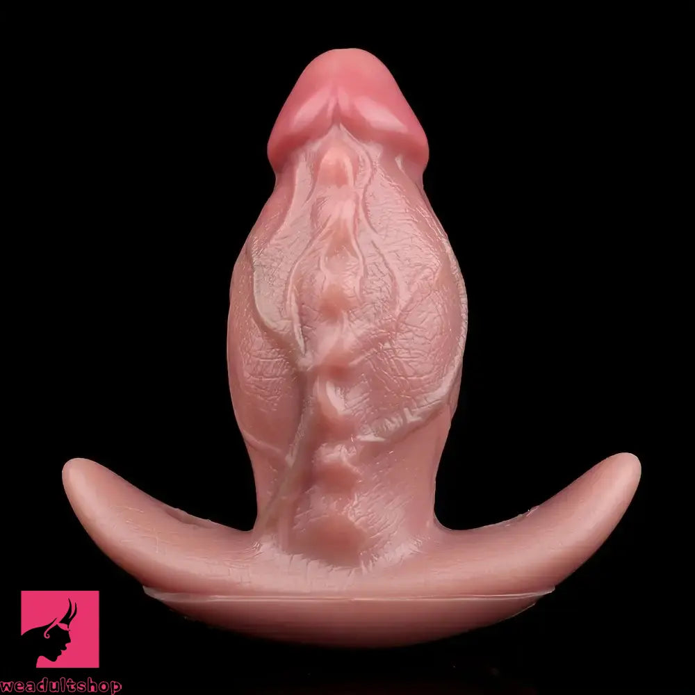 6.65in Textured Realistic Silicone Lesbian Strap on Dildo With Strapon Belt