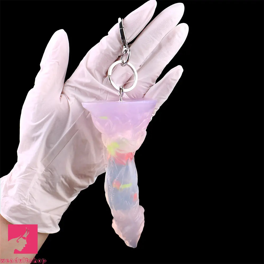 4.72in 5.9in 7.08in 8.66in Silicone Fantasy Soft Women Dildo With Key Chain