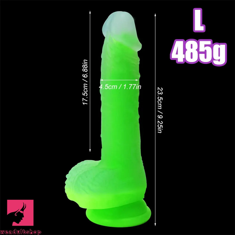 7.48in 9.25in Luminous Silicone Soft Dildo For Men Women Fucking Sex