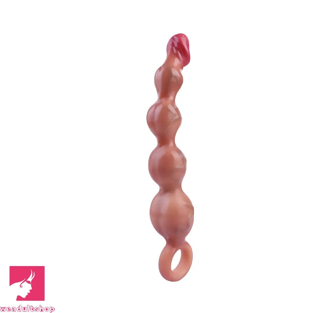 10.8in Big Vibrating Silicone Soft Pulling Beads Odd Dildo With 3 Motors