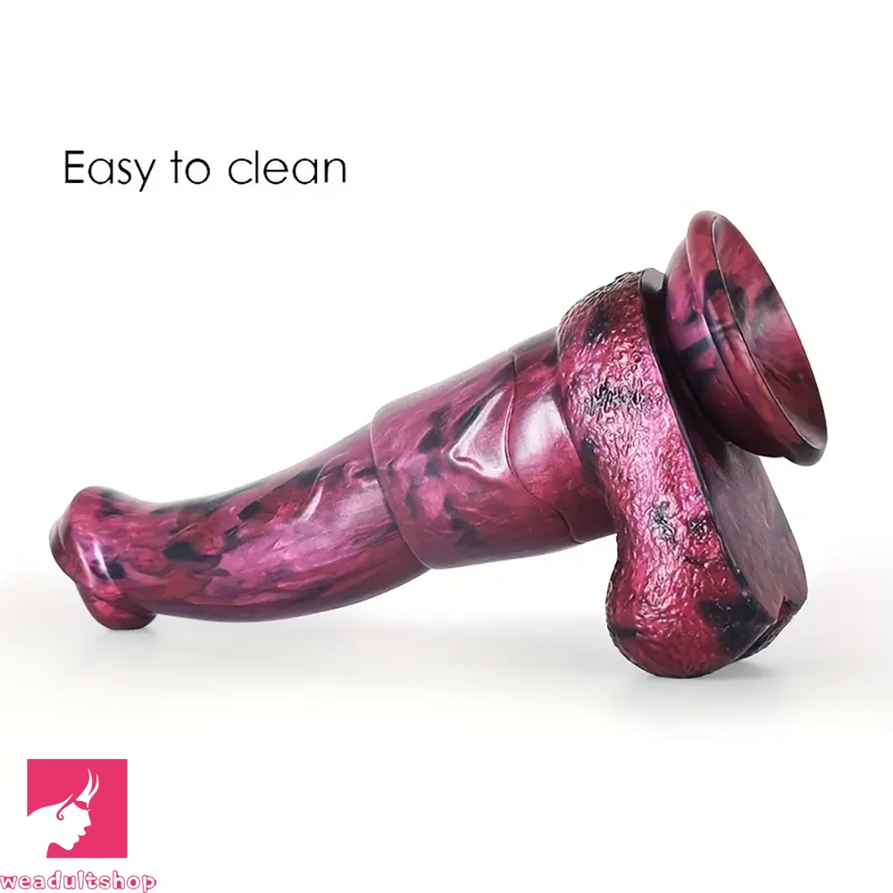 9.25in Silicone Horse Cock Animal Dildo Large Anal Dilation Masturbator