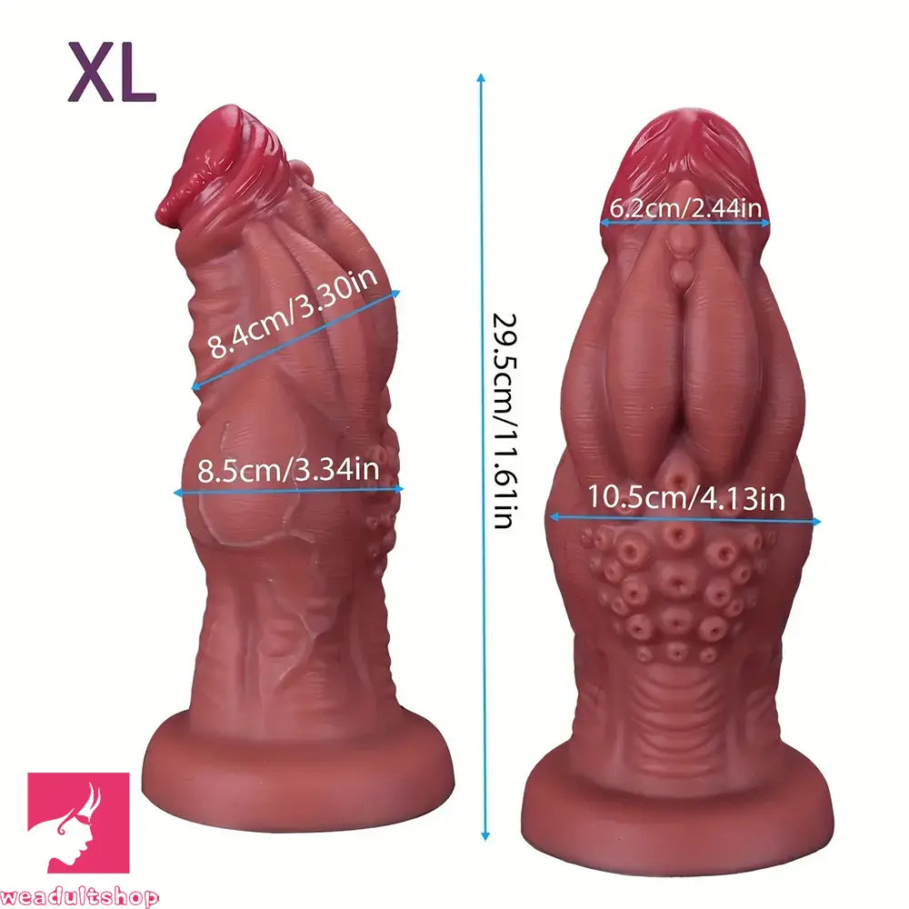 9.05in 9.44in 10.23in 11.61in 12.59in G-Spot Tentacle Knot Fantasy Soft Dildo