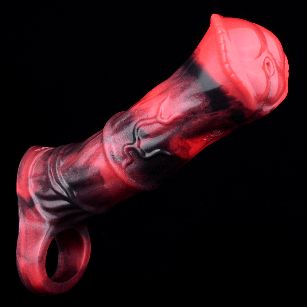 5.58in 7.17in Silicone Horse Dildo Sleeve Vibrating Hollow Waterproof Dildo