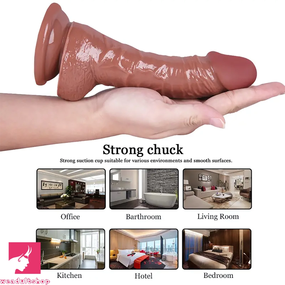 7.87inch Beginner Realistic-Dildo Flexible PVC Ultra Soft Lifelike-Cock