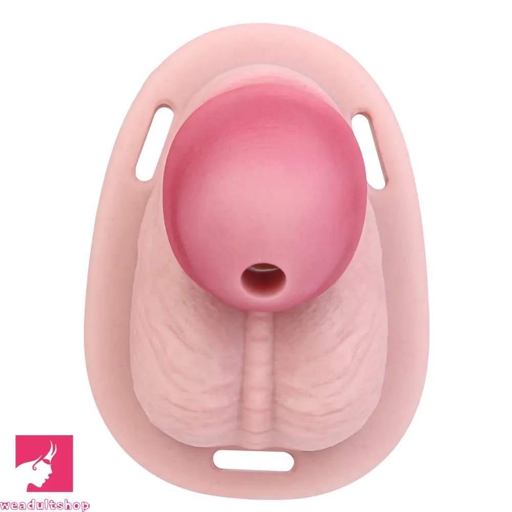 3.74in Real Hollow Chastity Cage Dildo Realistic Penis For Vagina Love