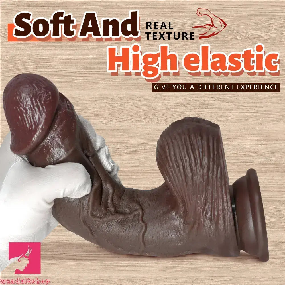 6.29in 7.87in 9.64in Curved Strap on Realistic Dildo Unisex Penis Real Sex Toy