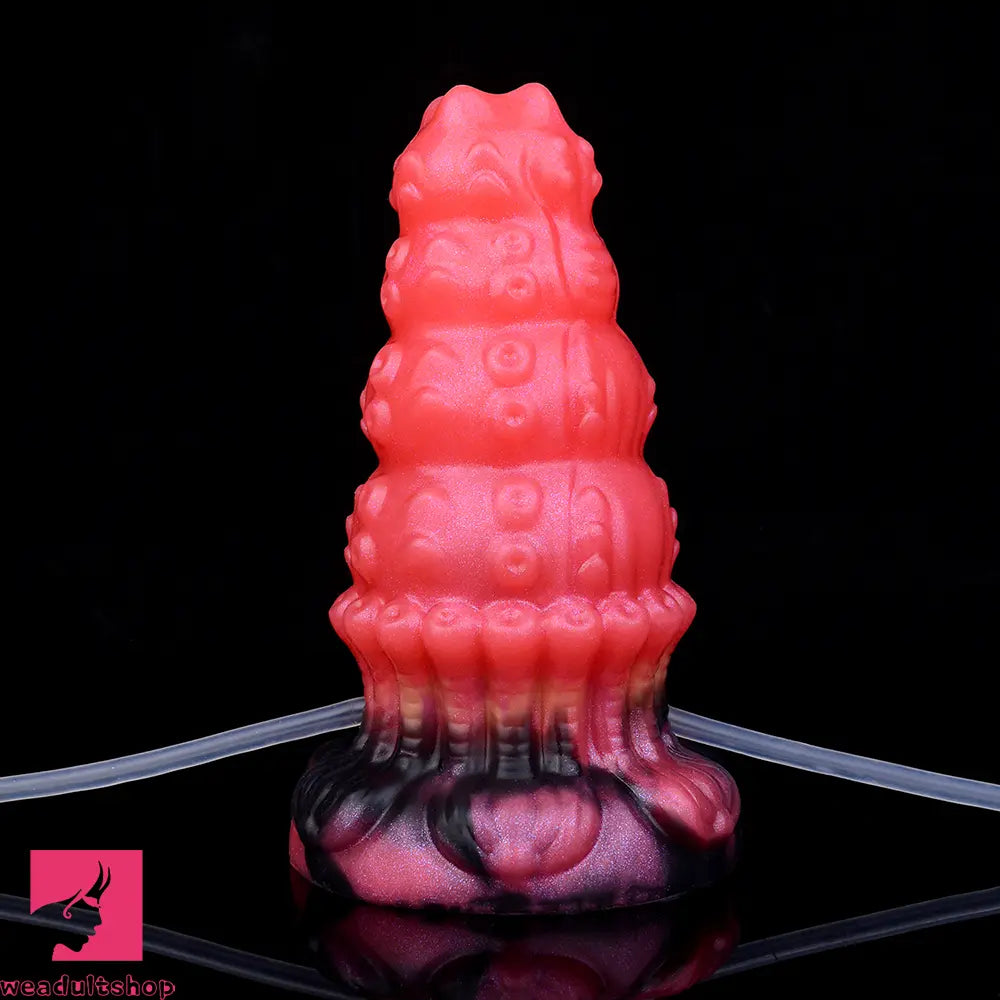 5.83in Fantasy Odd Silicone Soft Inflatable Spraying Water Dildo Butt Plug