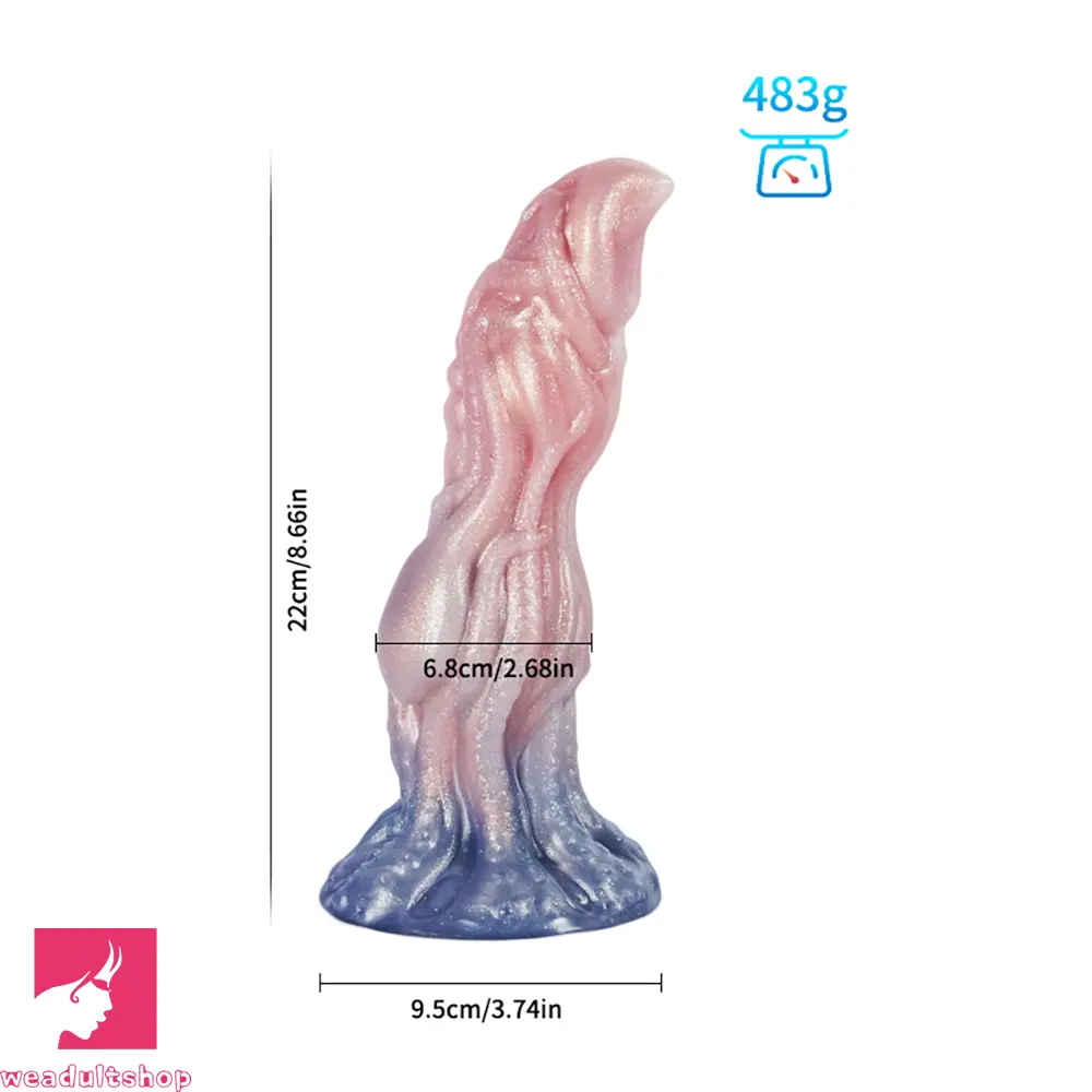 Fantasy Monster Dog Knot Female Soft Silicone Anal Plug Dildo For Prostate