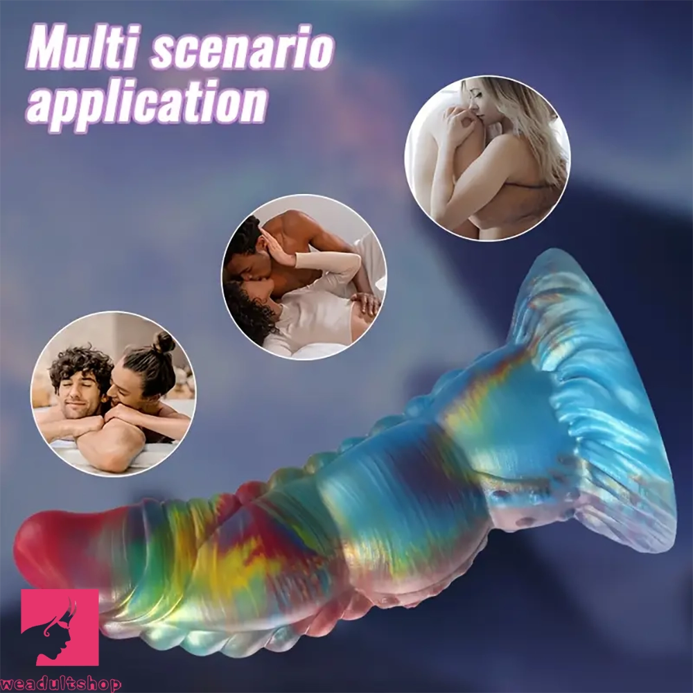 7.87in Forest Light Fantasy Monster Prostate Dildo With Glow in The Dark