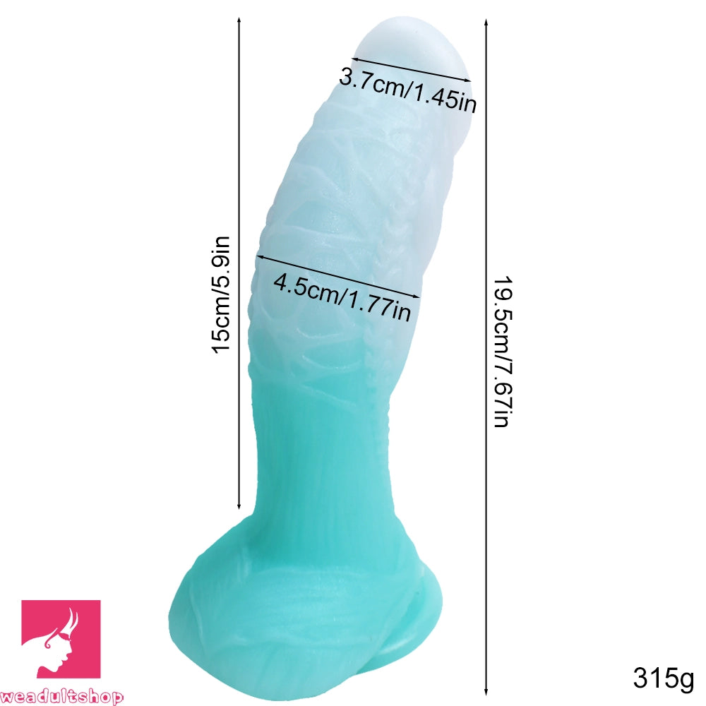 7.67in Luminous Silicone Soft Dragon Dildo For Women Penis Masturbation
