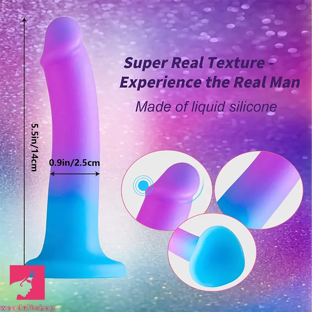 5.5in Soft Silicone Fantasy Dildo Flexible Anal Plug For Hands-Free Clit Play