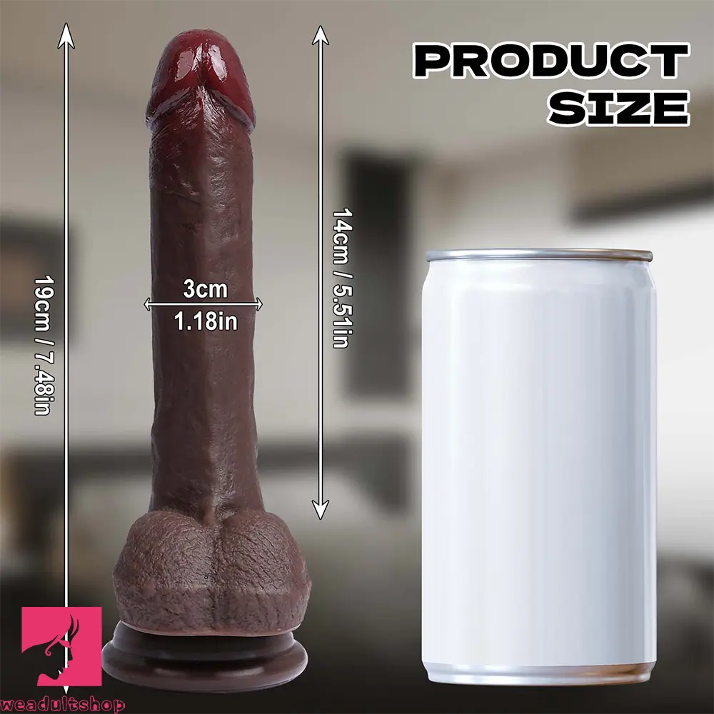 7.48in Realistic Silicone Cock Dildo Real Natural Touch For Women Couples
