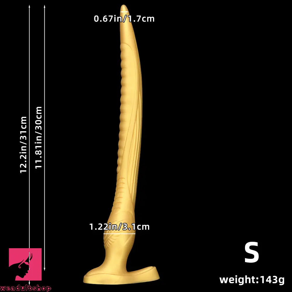 12.2in 16.14in 20.07in Gold Silicone Super Long Anal Dilator Dildo Huge Toy
