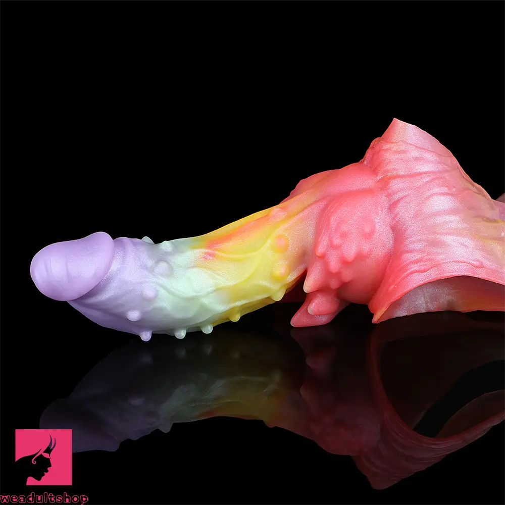9.37in Spiked Odd Monster Strap on Dildo Silicone Soft Hollow Cock Dildo