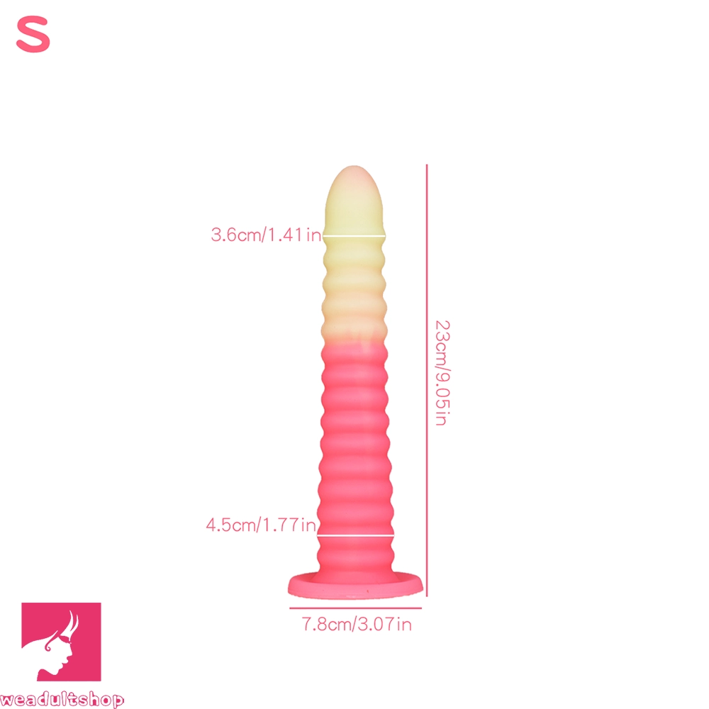 6.69in 9.05in 11in 13.1in Big Silicone Luminous Butt Plug Dildo For Prostate
