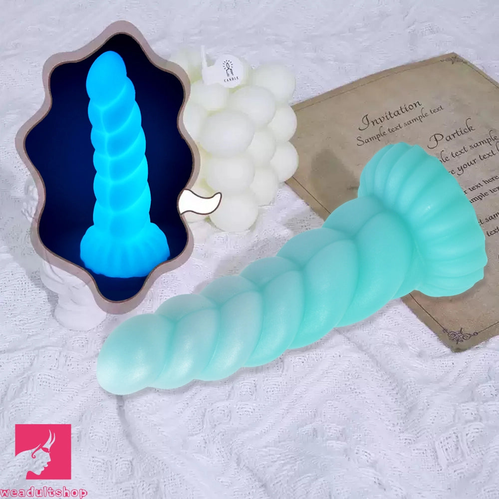 8.26in Fantasy Luminous Silicone Soft Dildo For Women Clit Masturbation