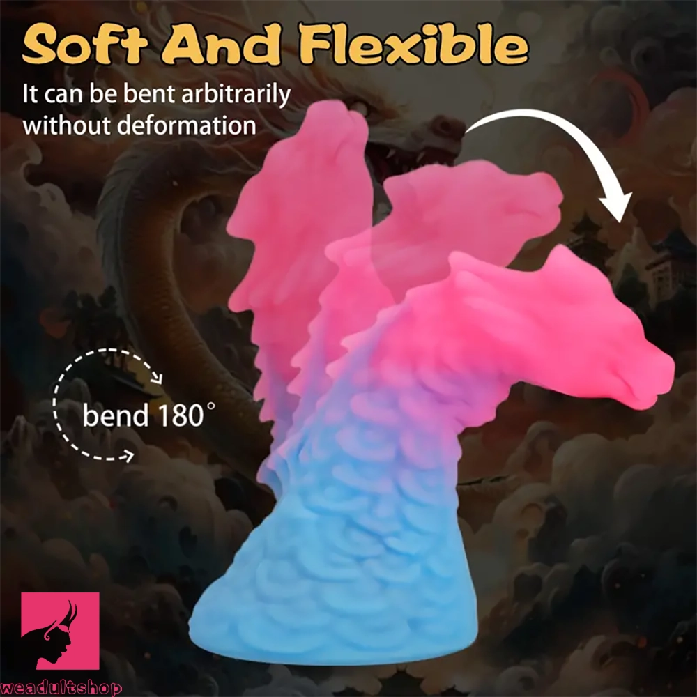 6.49in 7.67in 8.85in Mixed Color Faucet Anal Plug Odd Silicone Dildo