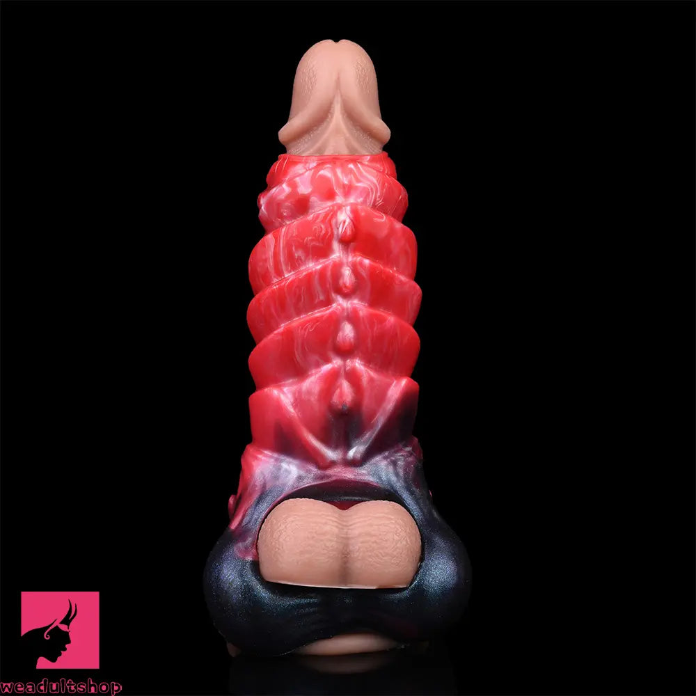 5.66in Fantasy Hollow Dildo Built-in keel Vibration Remote Penis Sleeve