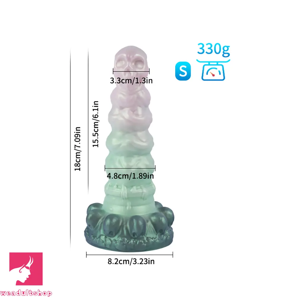 7.09in 9.06in Liquid Silicone Strange Backyard Soft Fantasy Anal Dildo