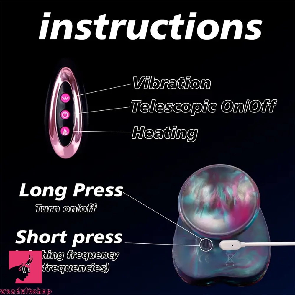 8.46in Bird Animal Thrusting Vibrating Dildo Heating Fantasy Cock Vibrator