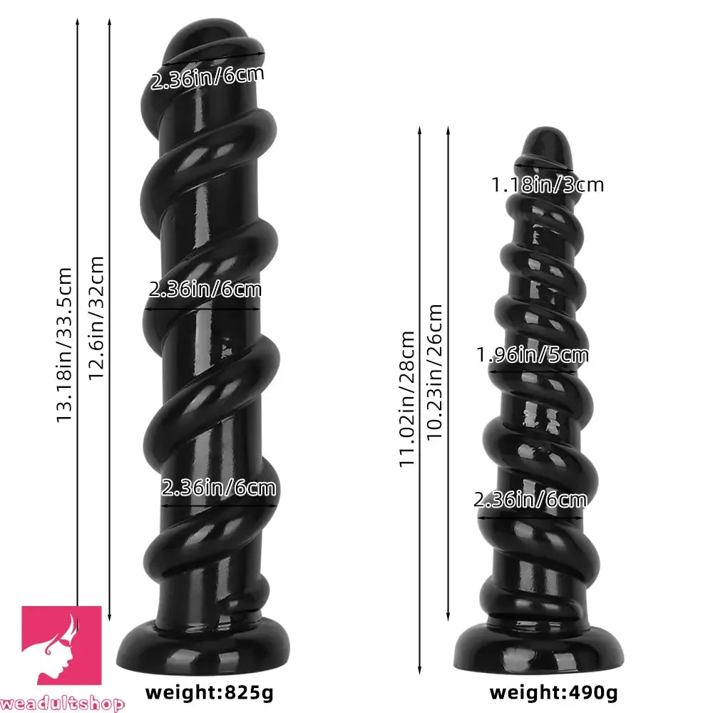 11.02in 13.18in Spiral PVC Big Anal Plug Dildo Adult Sex Toy For Sex Love