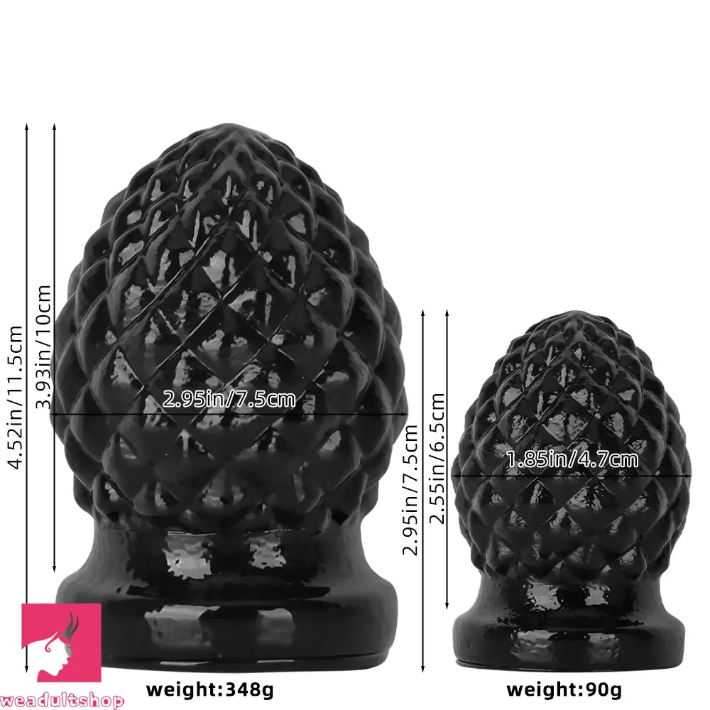 2.95in 4.52in Newbie Black PVC Cock Suction Cup Mini Anal Plug Dildo