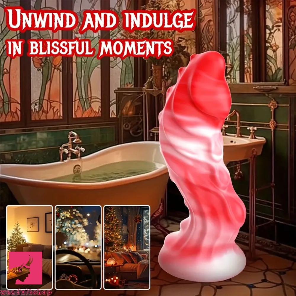 7.1in Big Fantasy Monster Dildo Liquid Silicone Tentacle Soft Anal Dilation