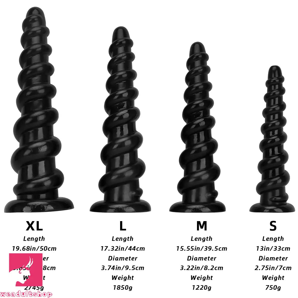 11.02in 13in 15.55in 17.32in 19.68in Super Long Huge Thread Butt Cock Dildo