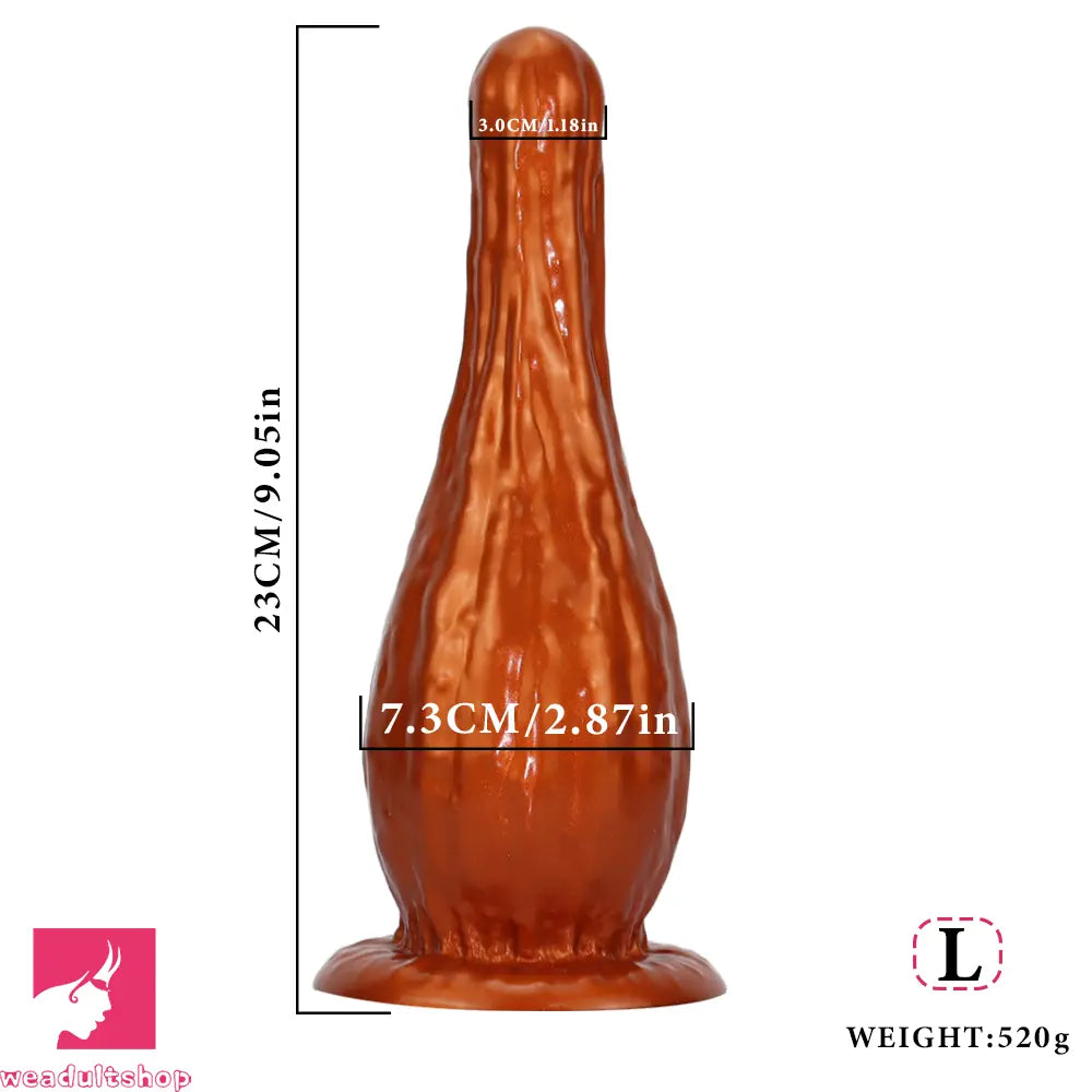 5.31in 7.08in 9.05in Fantasy Silicone Dildo Vase Shape With Suction Cup