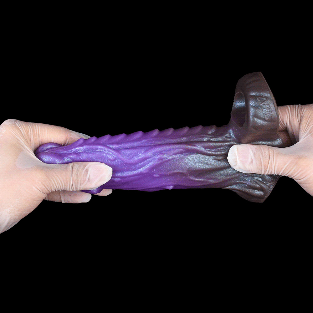 6.18in Dragon Fantasy Hollow Spiked Soft Dildo Sleeve For Cock Enlargement