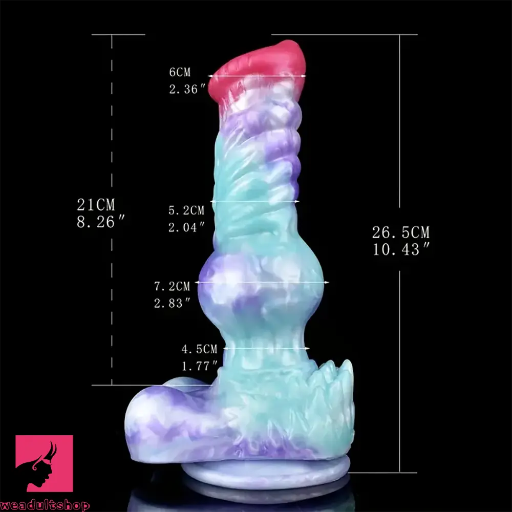8.26in 10.43in Dog Knot Big Animal Massage Soft Dildo For Women