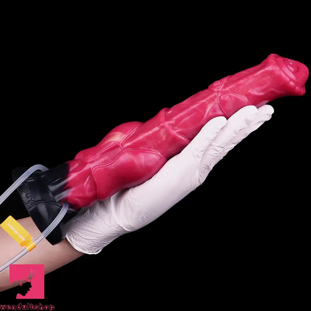 11.7in Fantasy Knotted Silicone Soft Big Ejaculating Horse Cock Dildo
