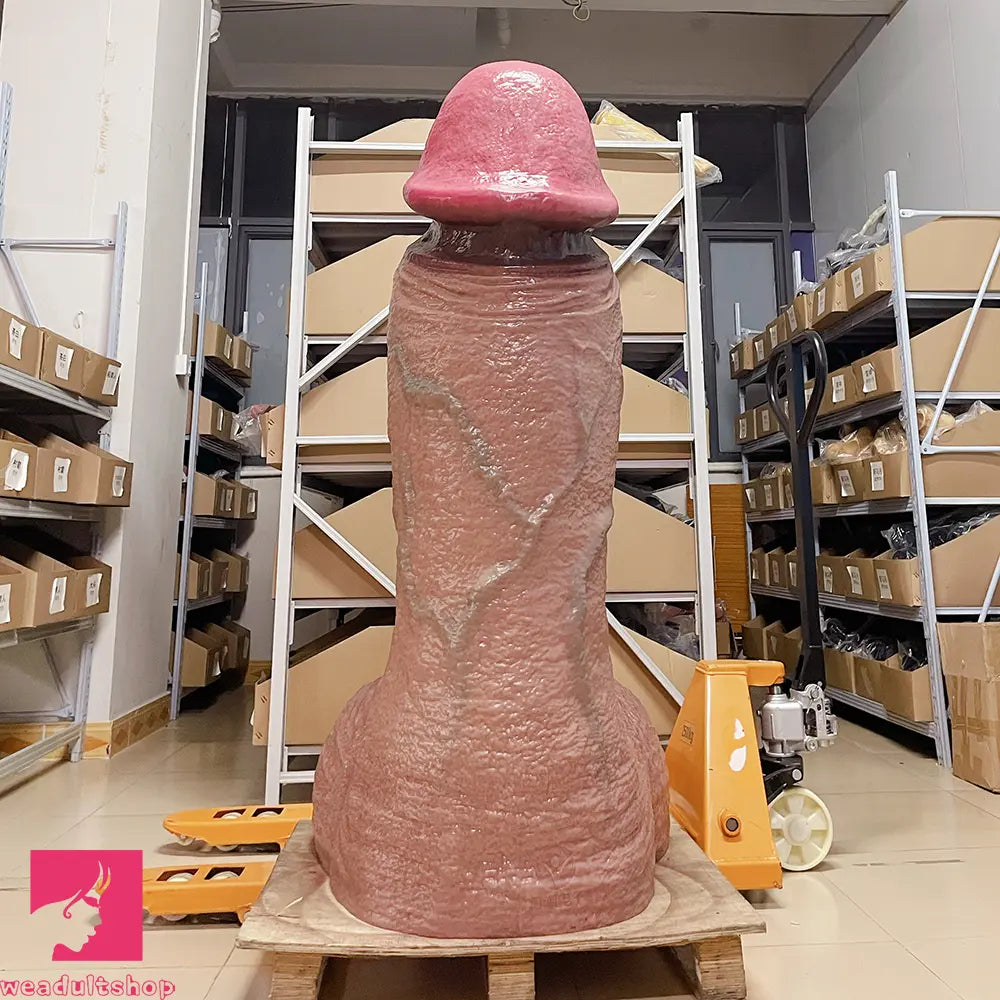 61.02in Double-layer Liquid Silicone Giant Huge Long Soft Penis Dildo