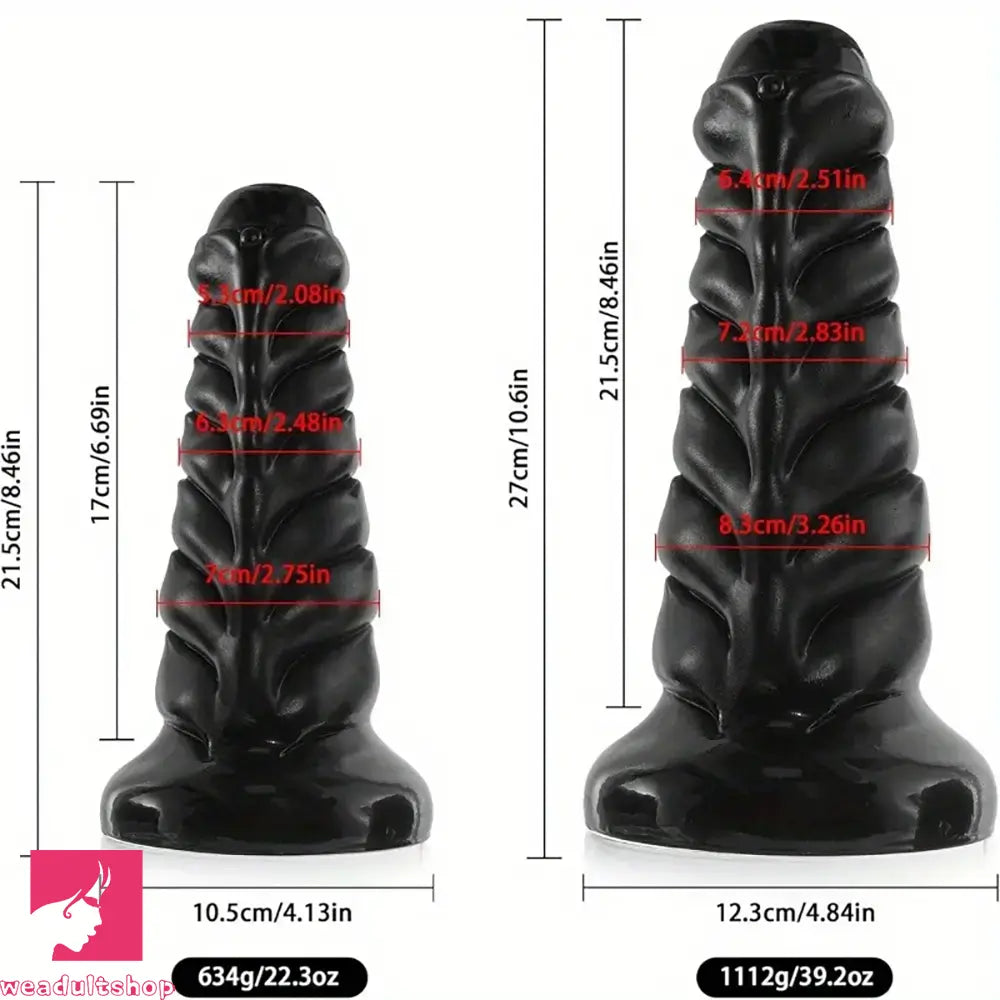 8.46in 10.6in Thick Black Suction Cup Large Adult Sex Toy Dildo For Clit