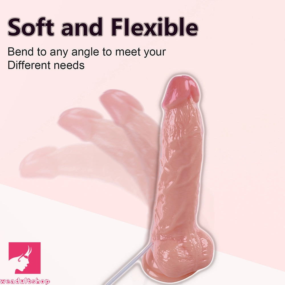 9.05in Big Skin Ejaculating Dildo Suction Cup Anal Toy Vaginal Massager